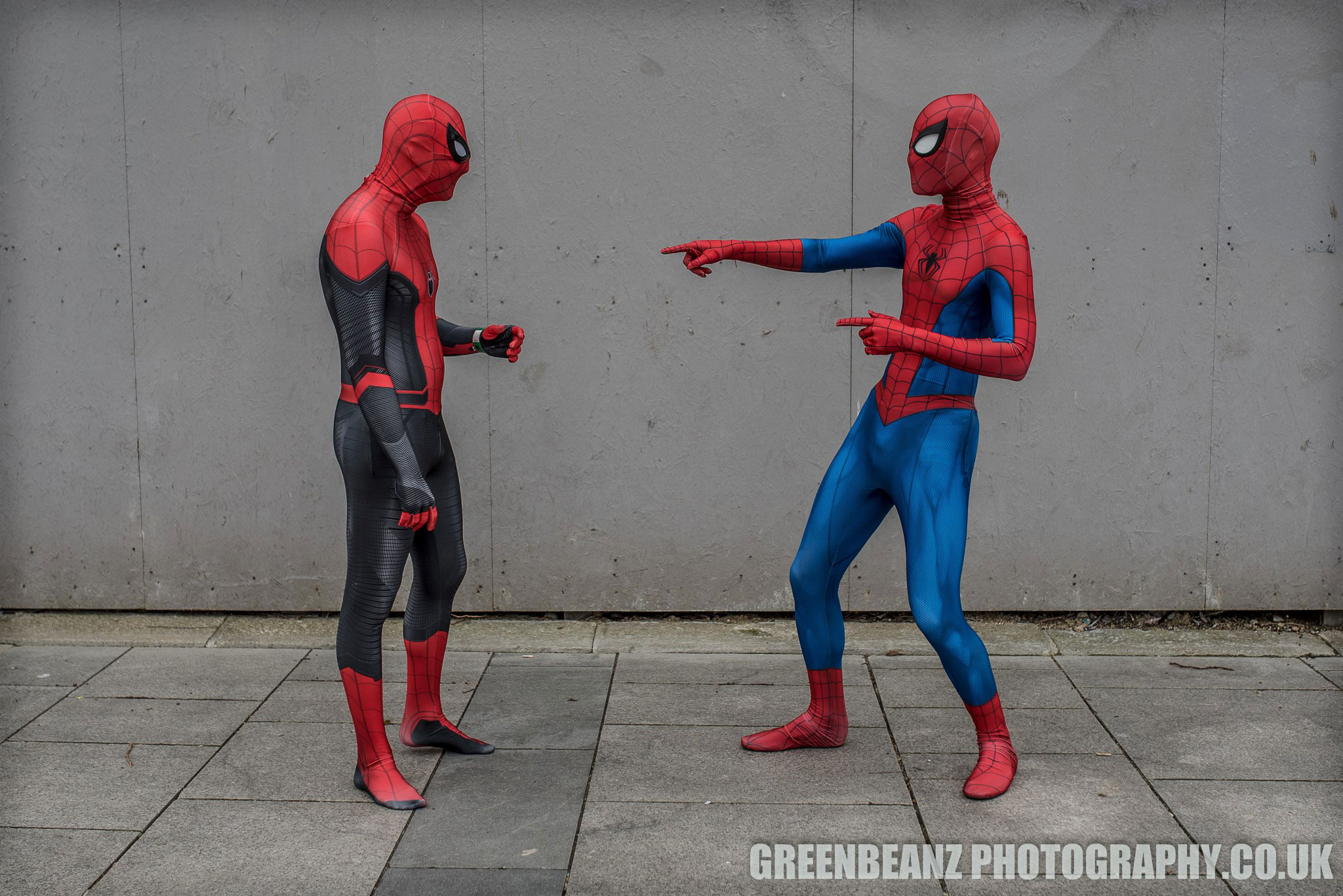 Spidey does a double take outside Devcon's first Plymouth convention of 2019