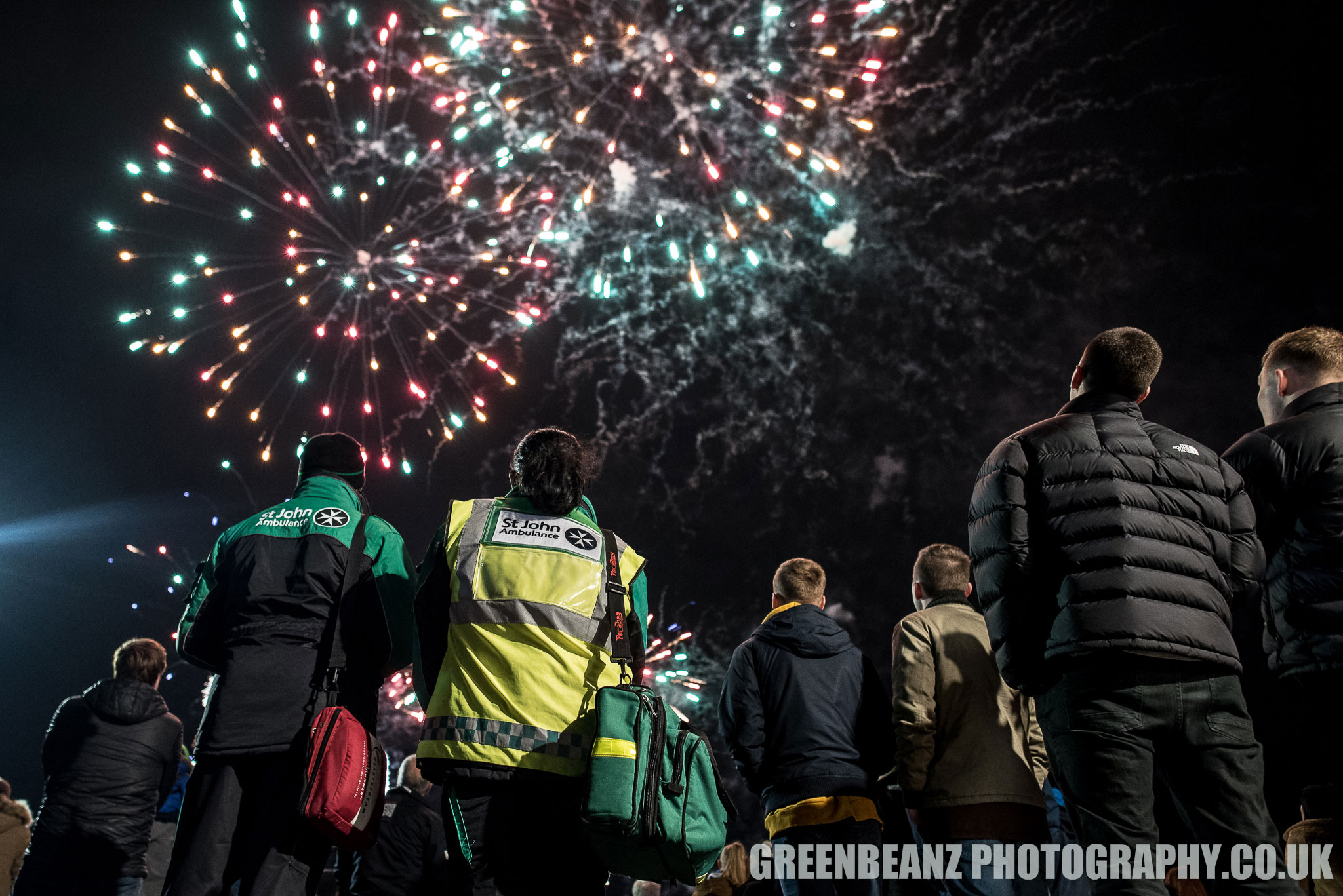 Plymouth 2019 fireworks shooting a national campaign for St Johns Ambulance