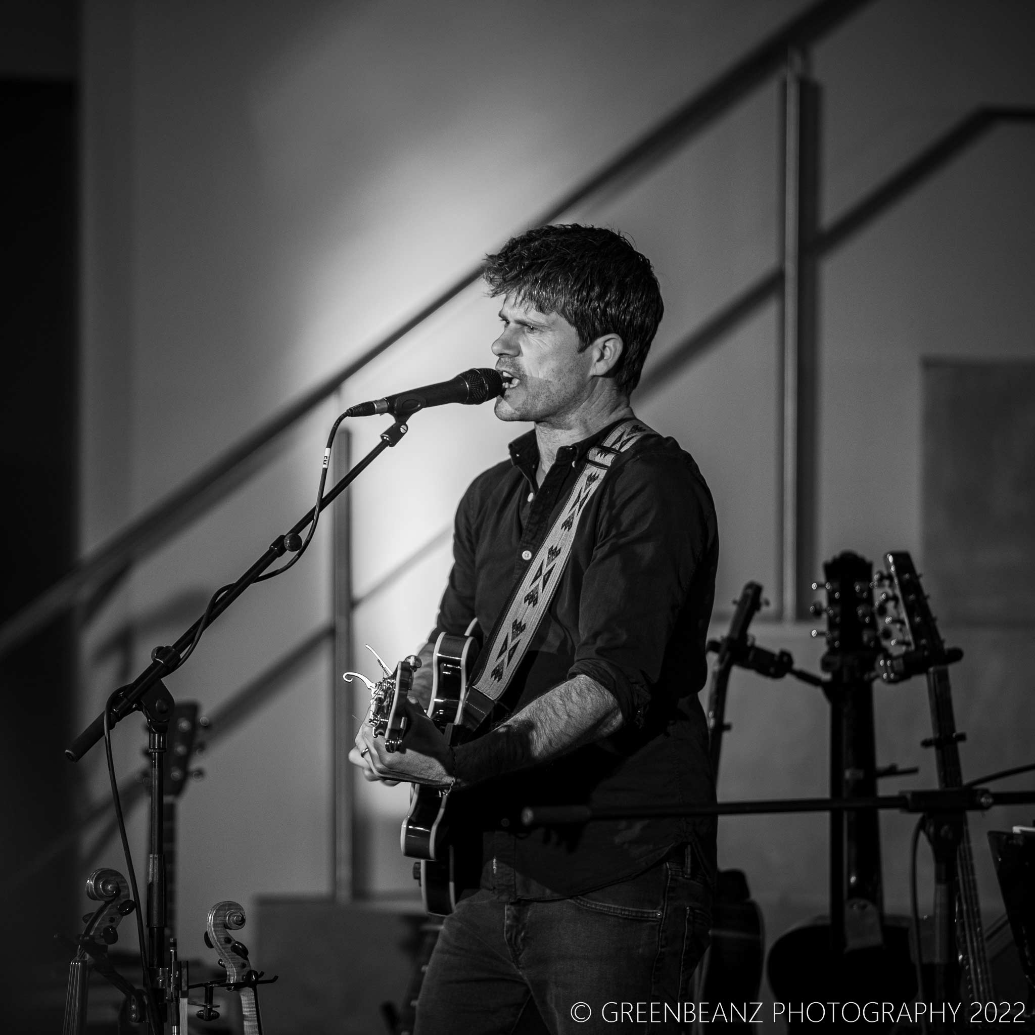Seth Lakeman playing guitar live at The Box in Plymouth 2022