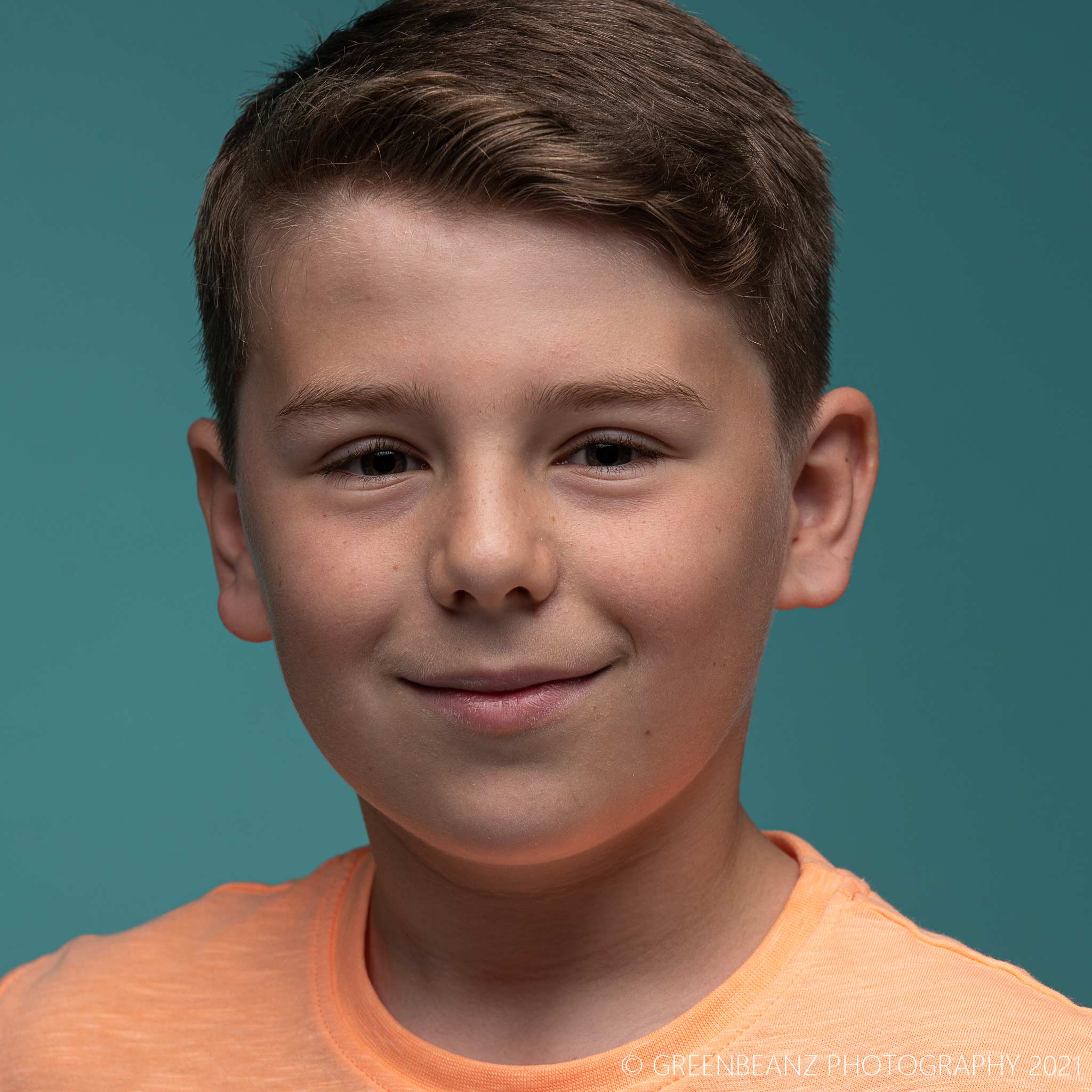 Plymouth young actor Robert headshote in studio mixed portfolio shoot