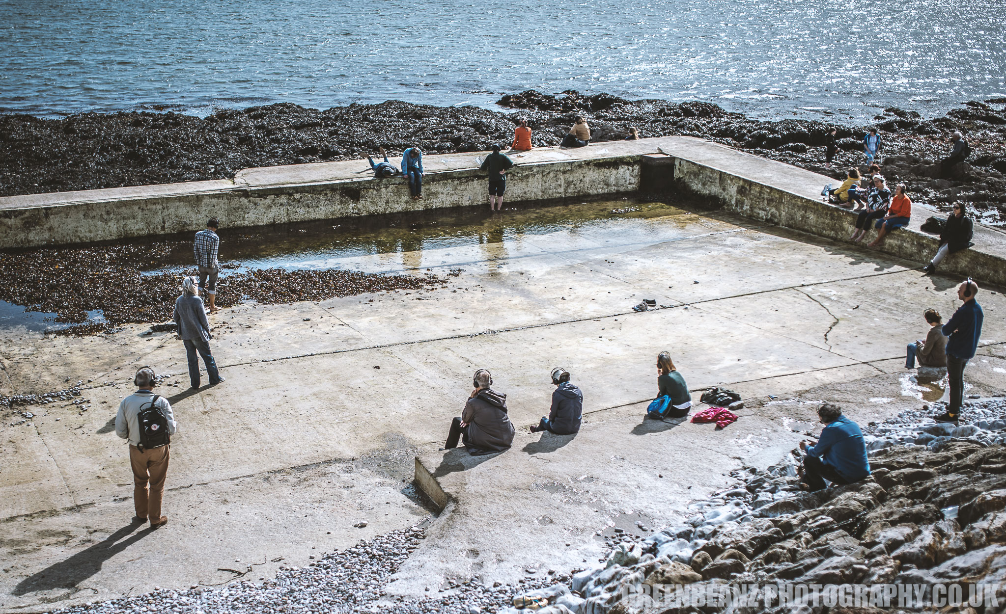 The tidal pool at Devil's Point a venue for the pubic to listen to the sound art piece 'Benthic Caress' 
