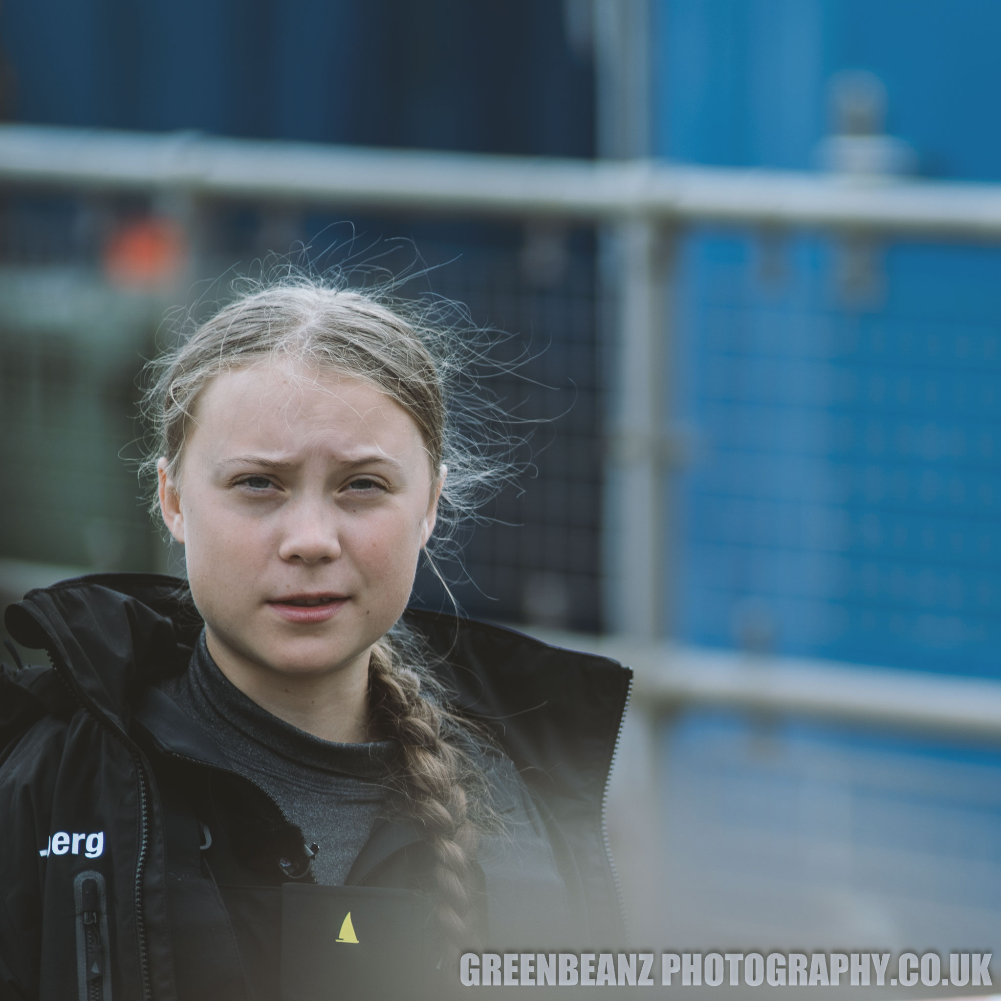 Greta Thunberg in Plymouth UK before leaving for UN Climate Change Summit