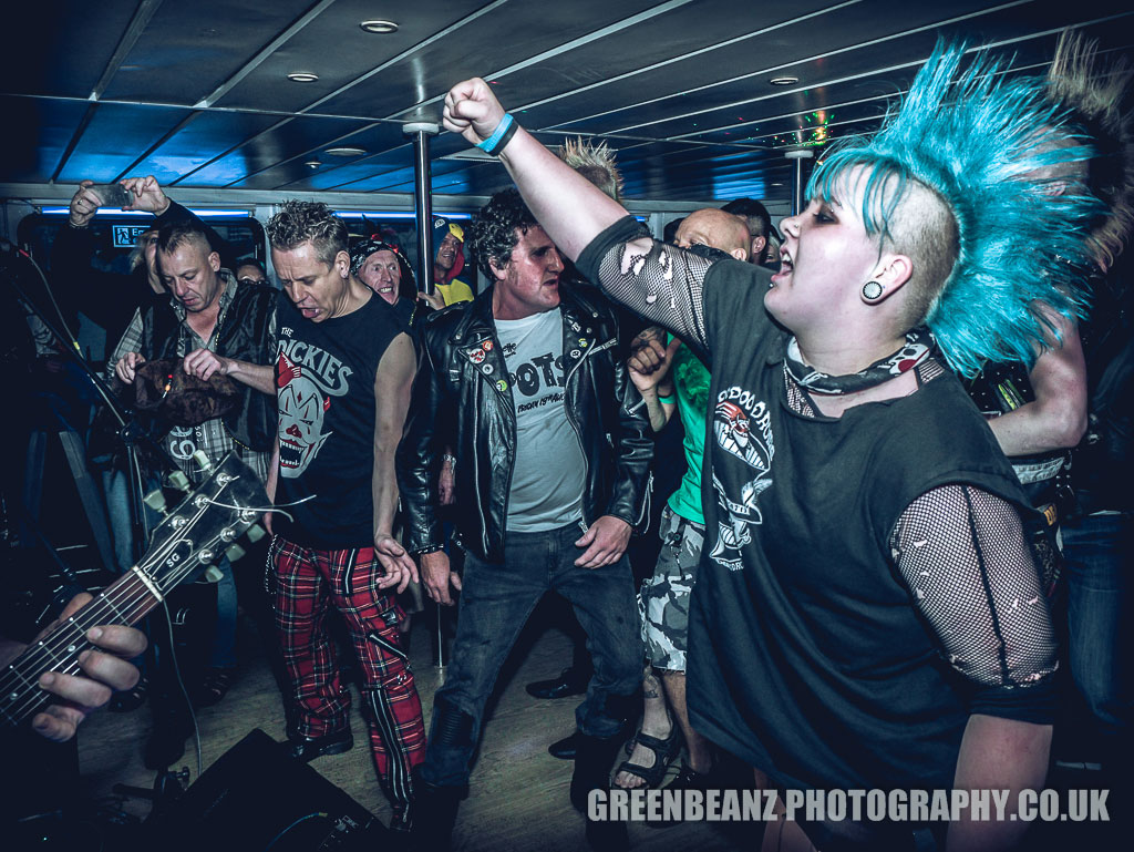 Punk Rock fans on board the Punks and Pirates Boat Trip 2017