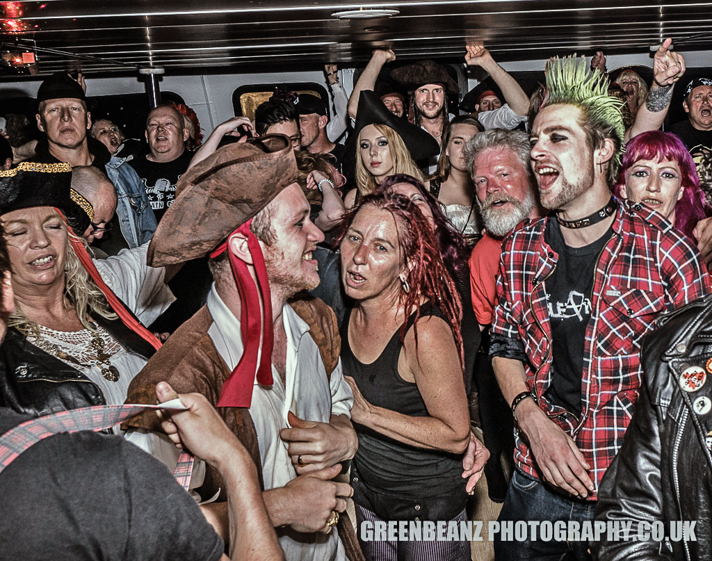 Punk Rock fans on the 2017 Punks 'n' Pirates boat trip