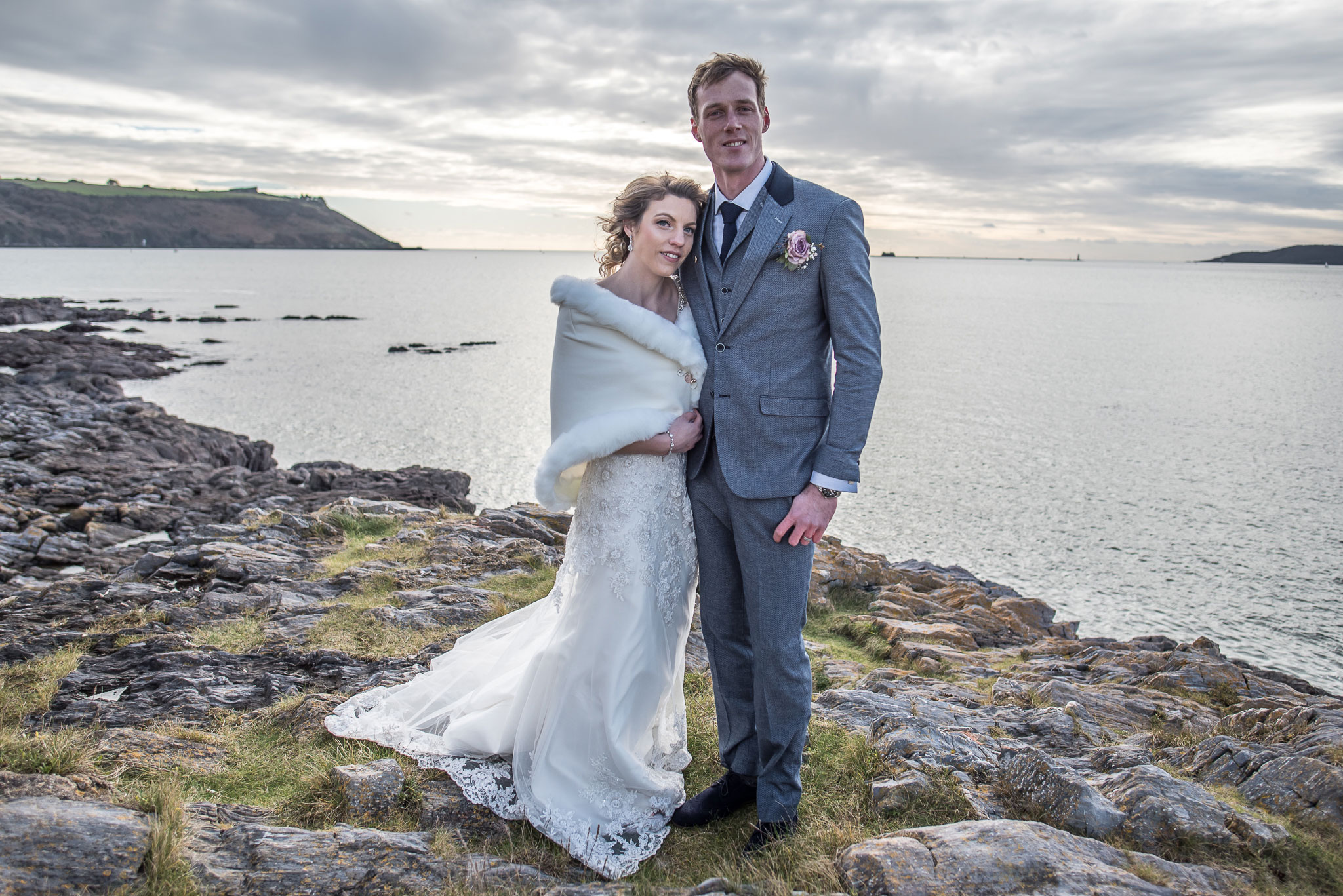  Plymouth Wedding Photography Couple at Mount Batten