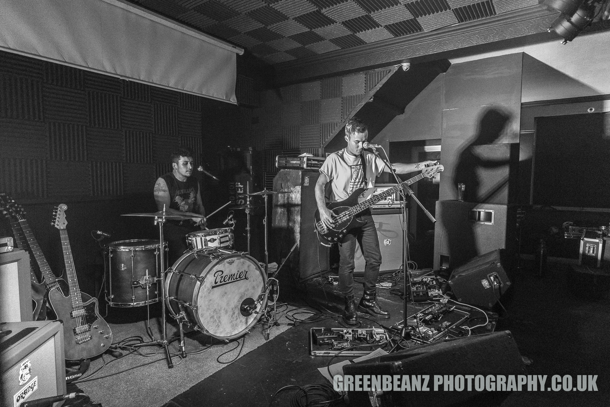 Black and White Live Music Photograph of the Band Waxx playing in Plymouth