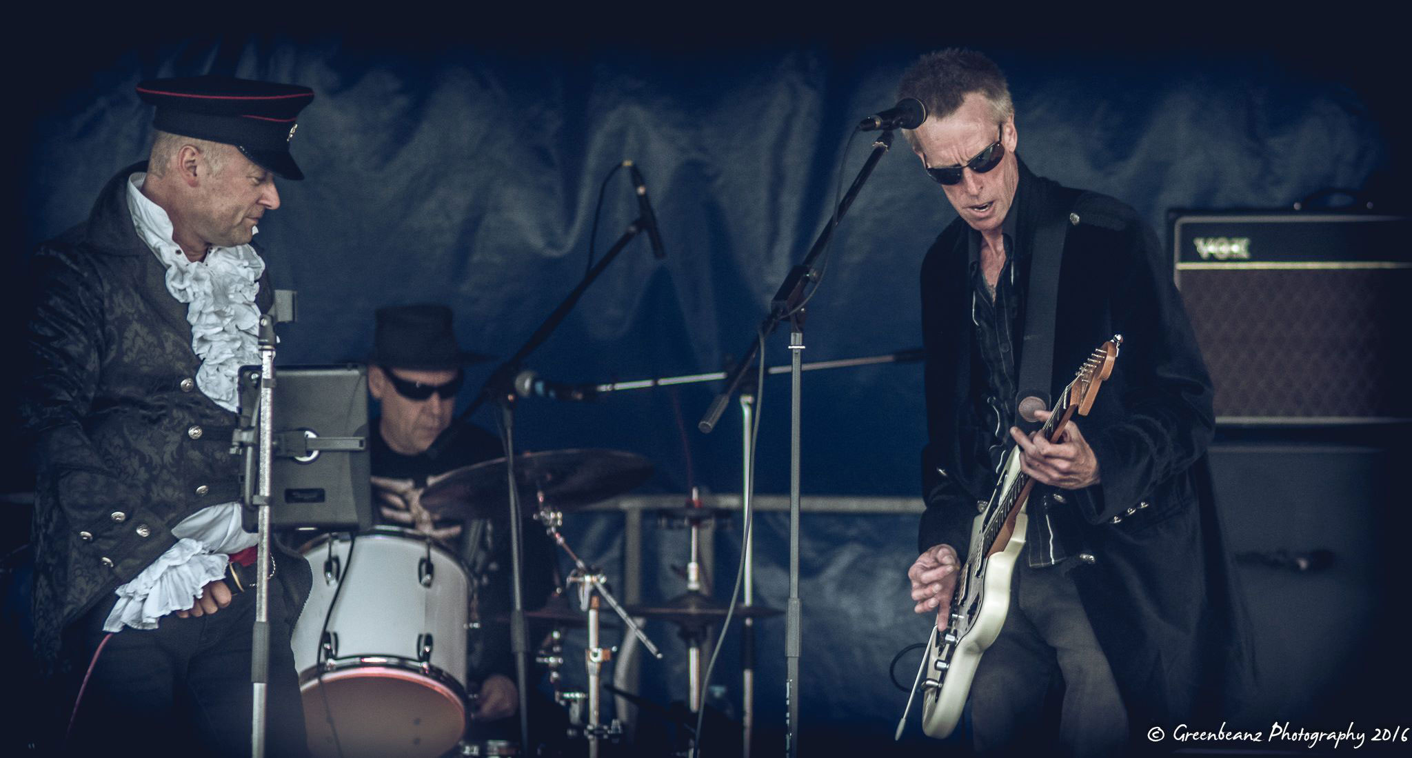 Plymouth UK Music Photographers Image of Live Gig showing Gothic Rock Band at Plymouth Bike Night 