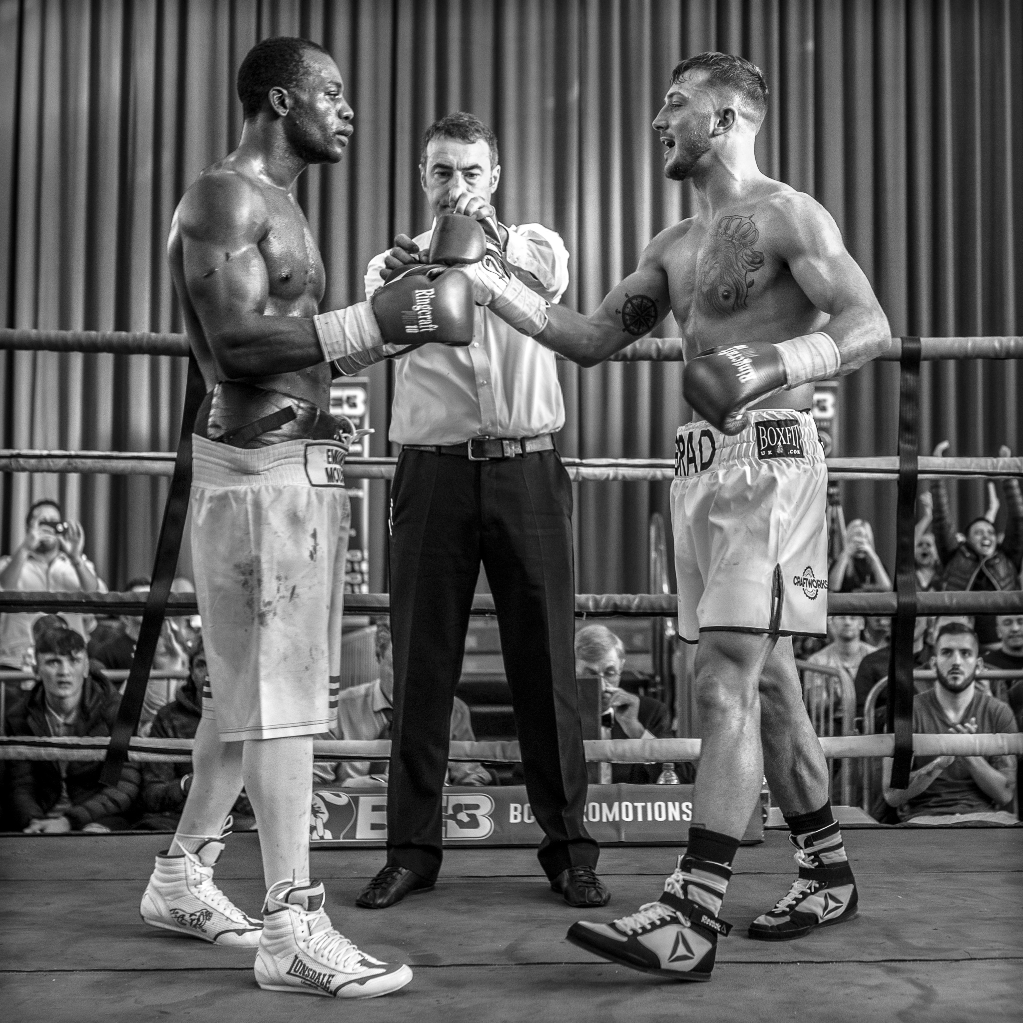 Black and White Boxing Photograph at Plymouth