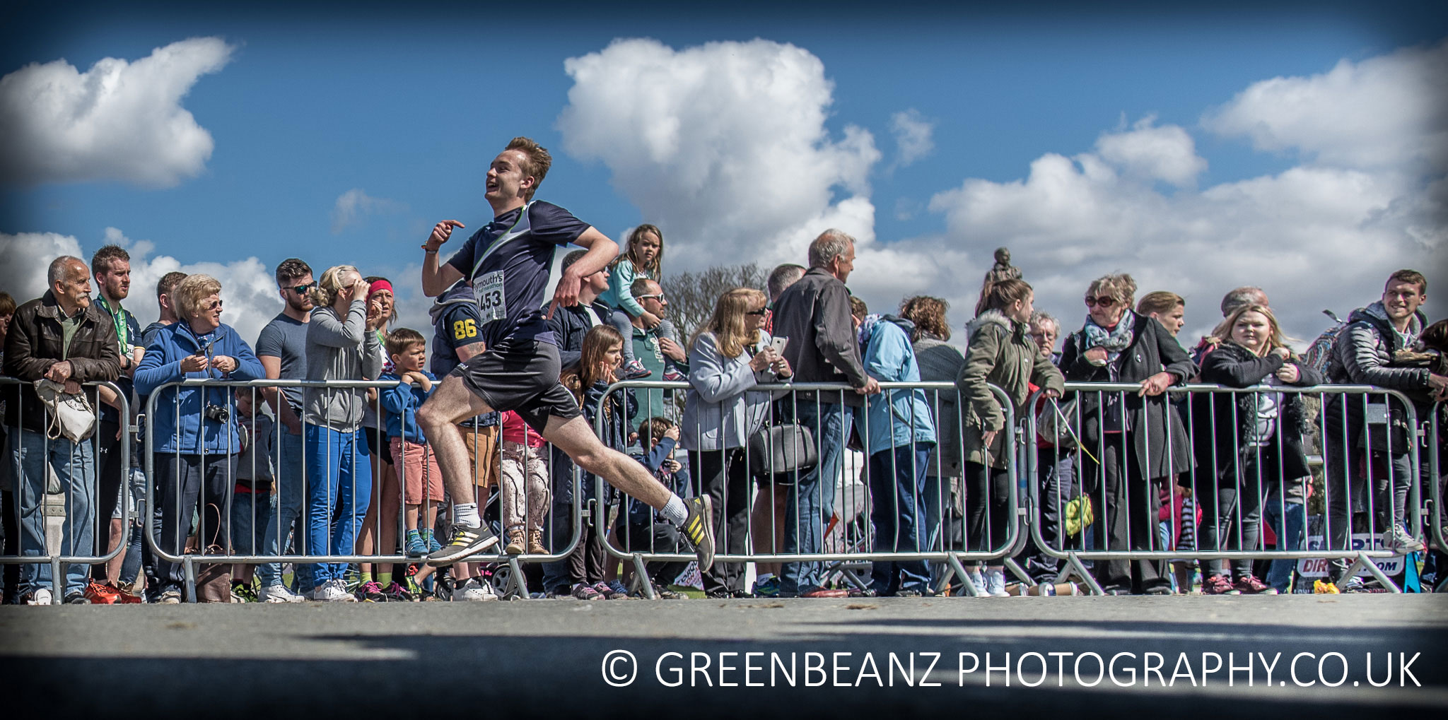 Runner finsihes Plymouth Half Marathon