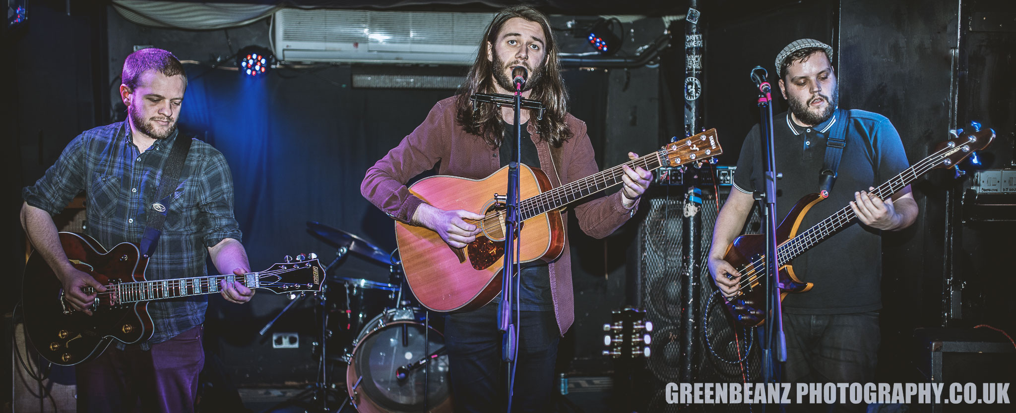 Chris Webb, Jack Cookson and Bubba Erikson performing in Plymouth