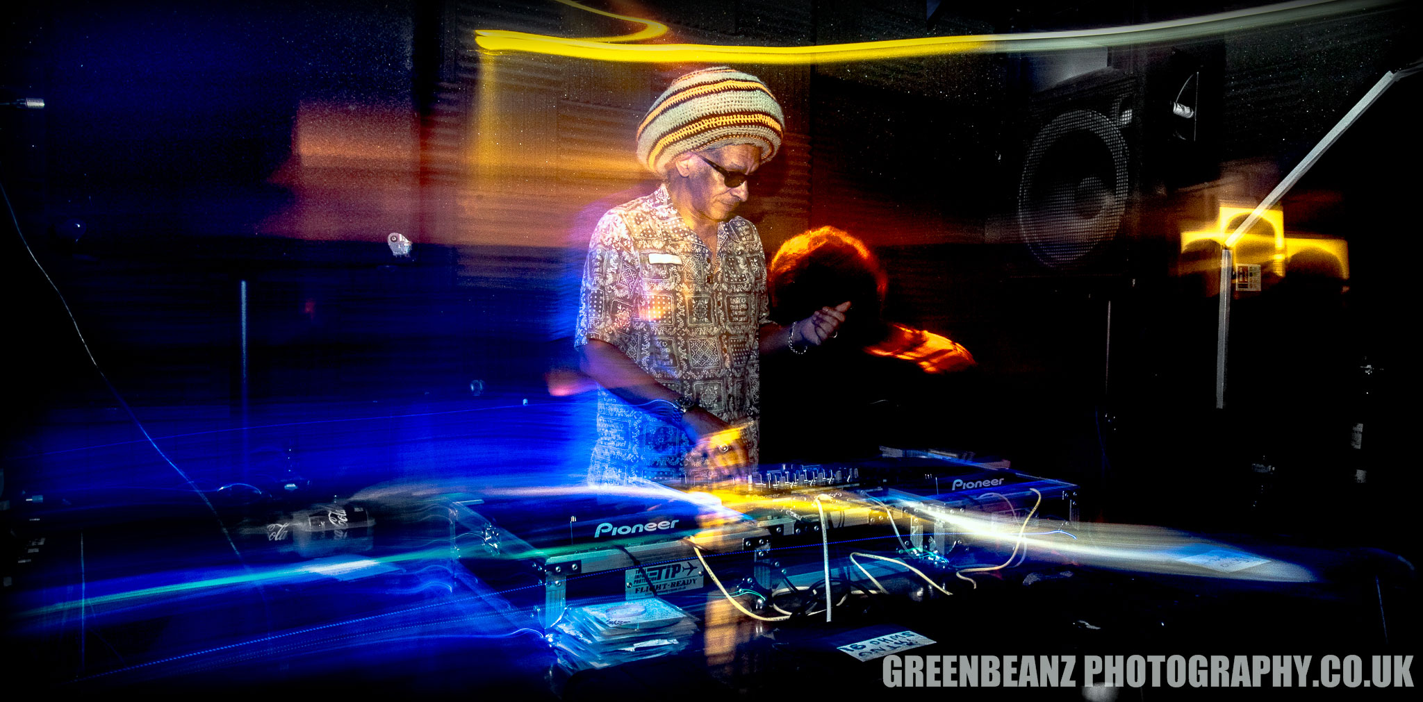 Don Letts Long exposure in camera shot live at The Junction in Plymouth