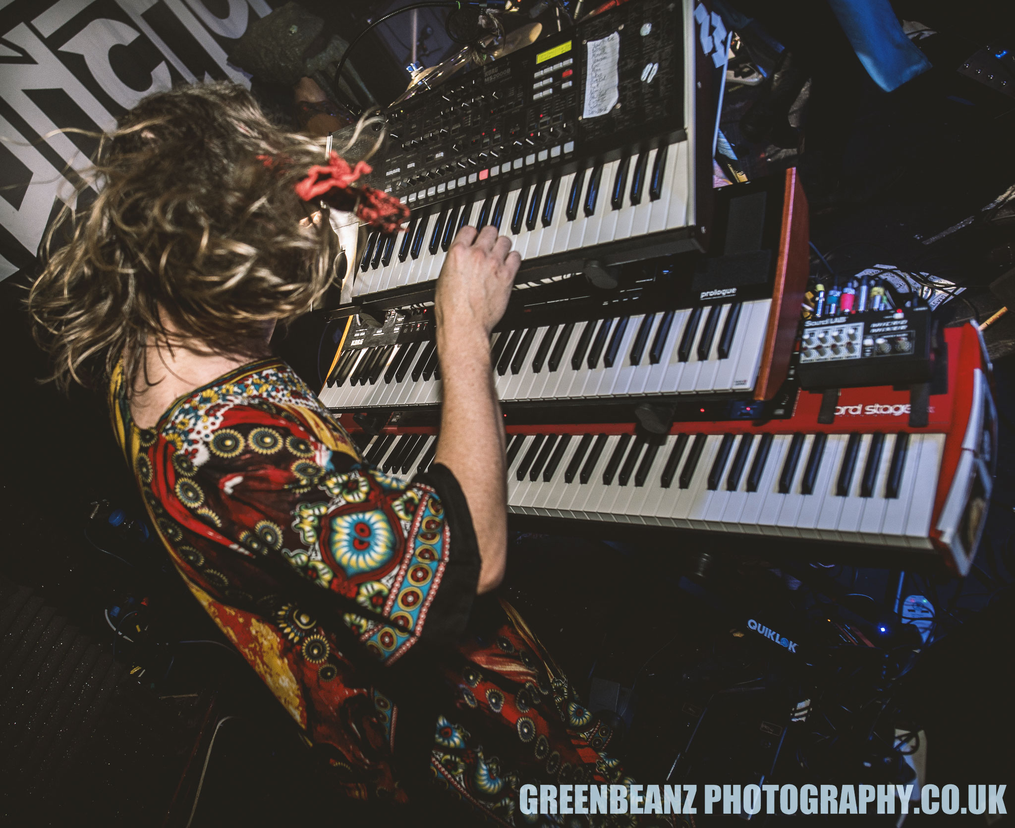 One of two up front synth Players Grok of Henge wows the crows with his magic
