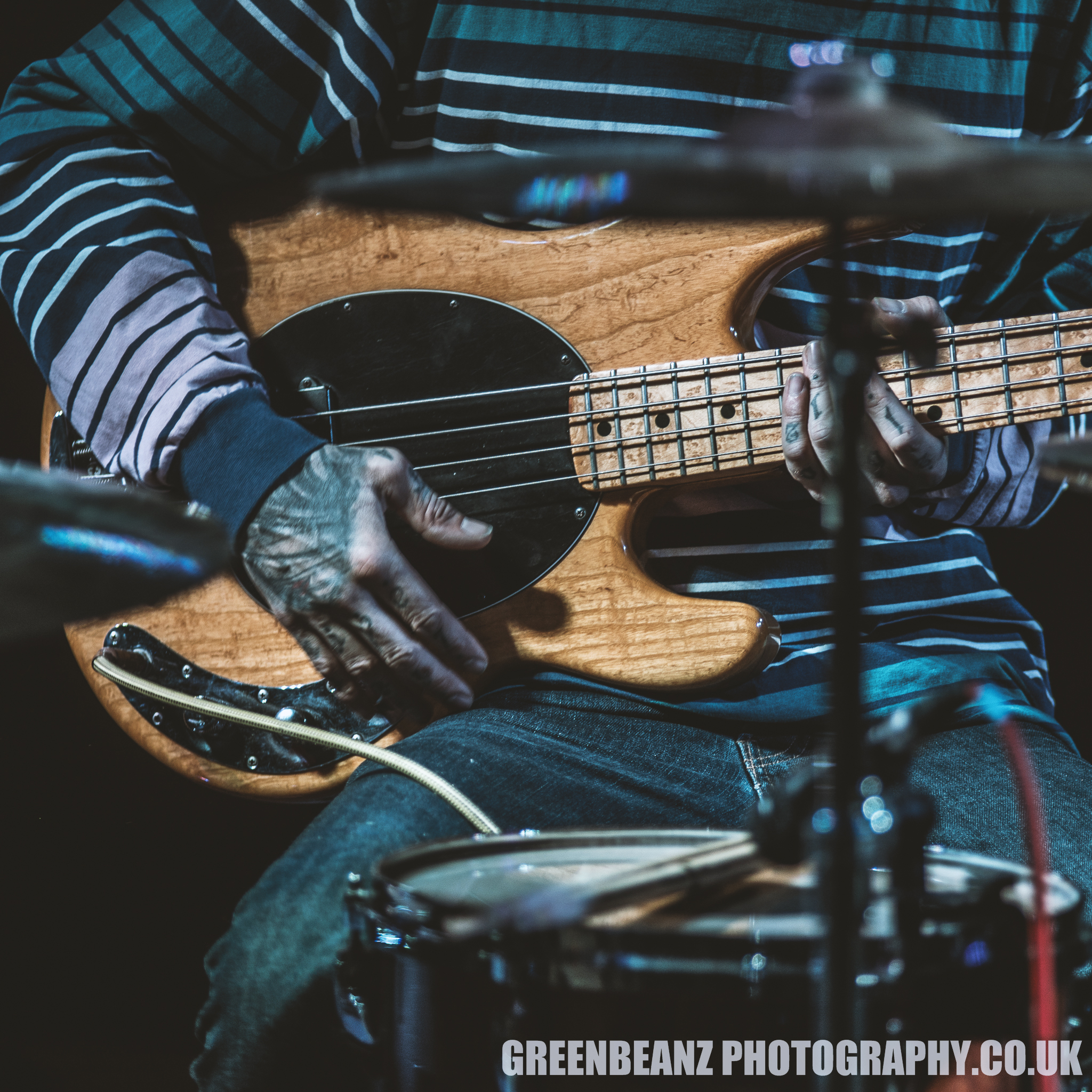 Steve Strong with Bass Guitar at Underground Plymouth in 2019