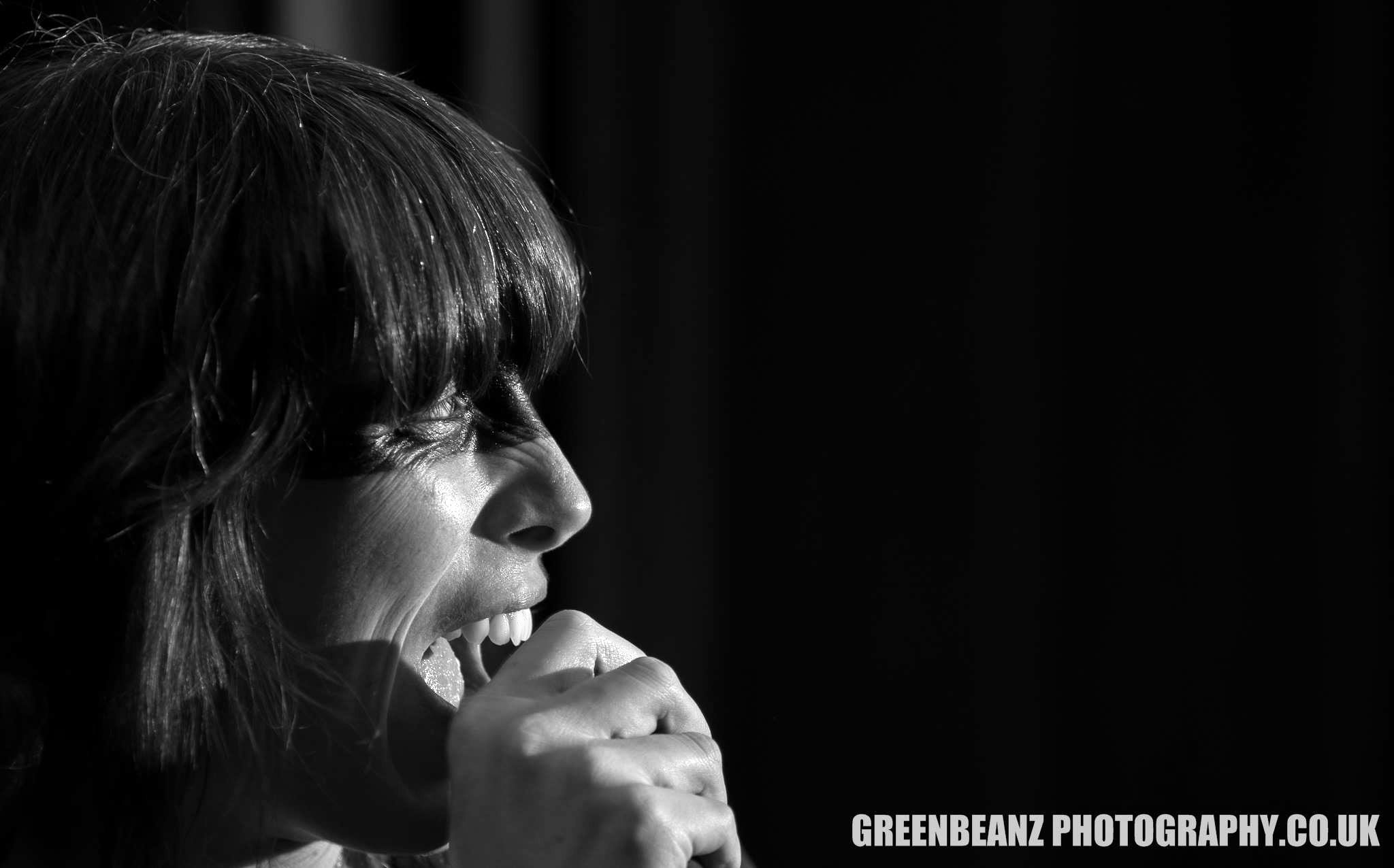 Kelly Green singing with The Eyelids at a Plymouth Gig